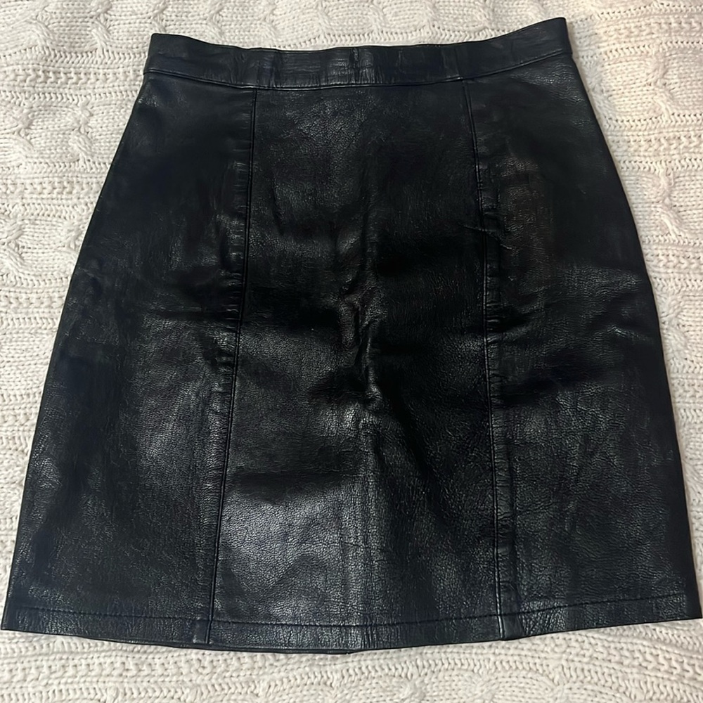 Black Leather Skirt